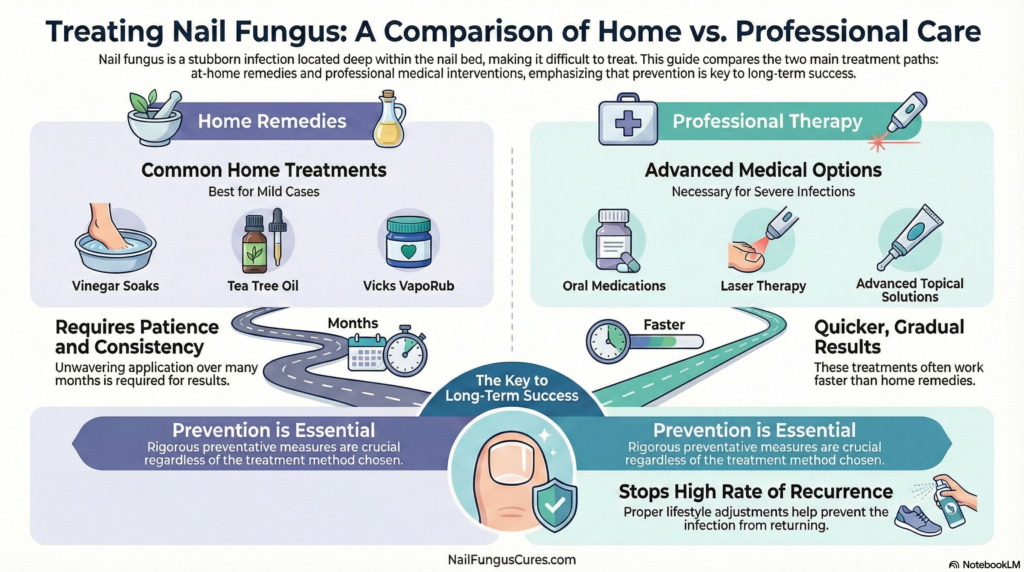 Toe Nail Fungus Cures Home vs Professional Care and Treatment